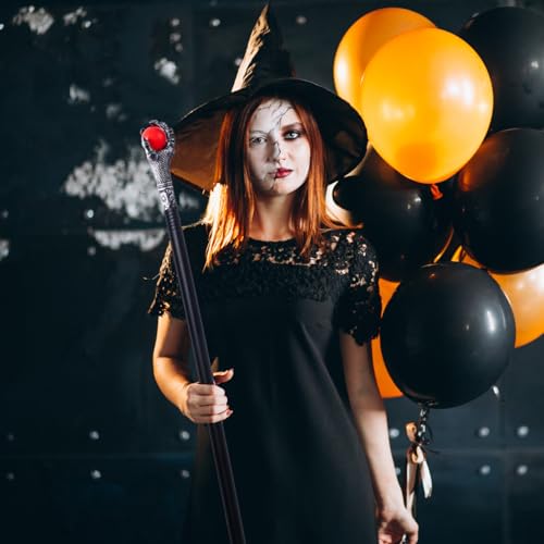 Spooktacular Creations Halloween Walking Cane, Red Fire Dragon Claw Round Staff for Wizard Costume Scepter Accessories for Halloween Party Pretend Play Costume, Dress Up Parties - Thumbnail 4