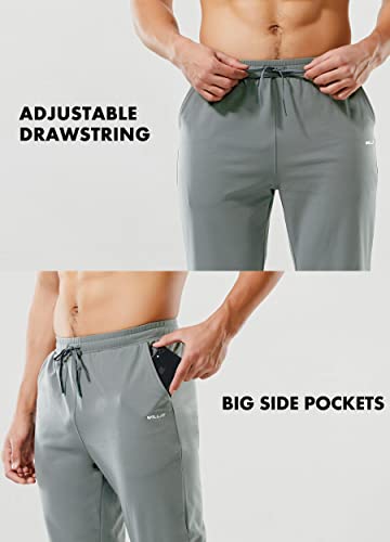 Willit Men's Fleece Lined Water Resistant Thermal Sweatpants #TOP30