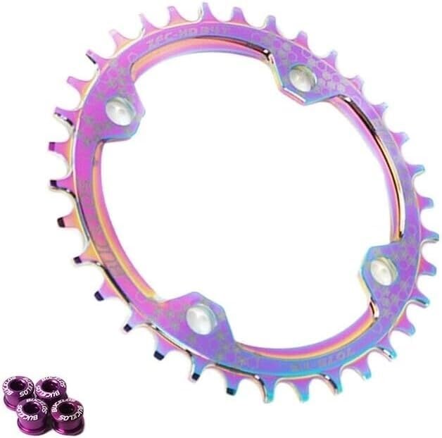Tarcza rowerowa, Tarcza, wąska szeroka tarcza Łańcuch rowerowy Okrągłe owalne koło łańcuchowe MTB Część rowerowa Zębatki do rowerów(Oval 36t)