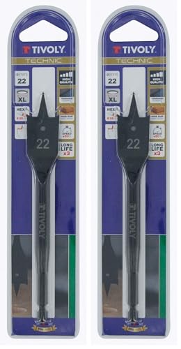 Tivoly 10802522800 Mèche bois plate Ø 28 mm (Lot de 2)