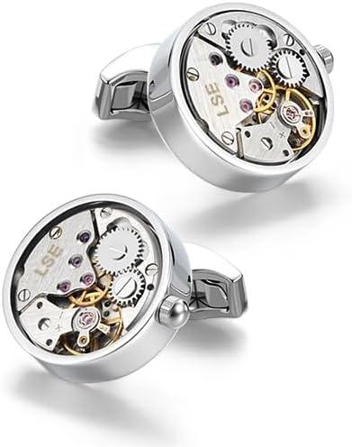 Cuff Links Mens Steampunk Movement Shape, Cufflinks for Men Mens Shirt Vintage Gears, Cufflinks for Business Wedding Gifts