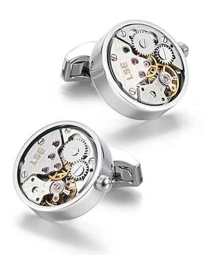 MERIT OCEAN Cuff Links Mens Steampunk Design, Cufflinks for Men