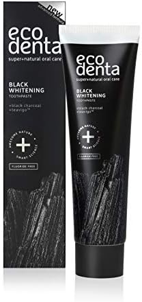 Ecodenta - Orange Charcoal Toothpaste Fluoride Free - Whitening Toothpaste Charcoal - Natural Toothpaste Flavor - Black Activated Charcoal Toothpaste - Stain Removing Toothpaste for Smokers - 100ml
