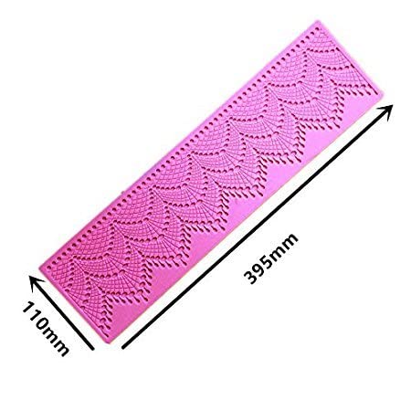 Anyana Set Of 3 Silicone Lace Mold, Embossing Lace Gumpaste Molds Edible Cake Lace Impression For Cupcake Decorating Flower Fondant Lace Mat Sugar Craft Decorations #TOP7