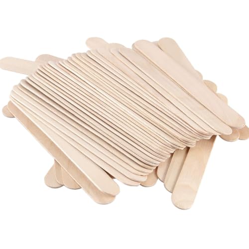 Wenrescry Lot de 400 bâtonnets de glace, en bois naturel, pour travaux manuels, spatules en bois pour l'artisanat et les cosmétiques (114 x 9 x 2 mm) – vue 6
