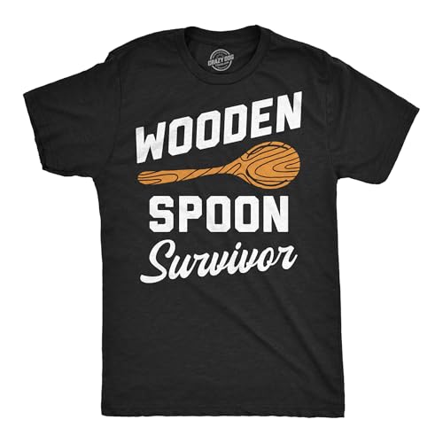 T-shirt humour homme cuillère en bois pour surmonter le stress de la parentalité