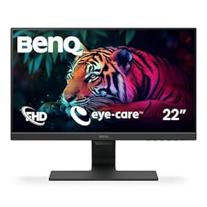 BenQ GW2283 Computer Monitor 22″ FHD 1920x1080p | IPS | Eye-Care Tech | Low Blue Light | Anti-Glare | Adaptive Brightness | Tilt Screen | Built-in Speakers | HDMI | VGA,Black