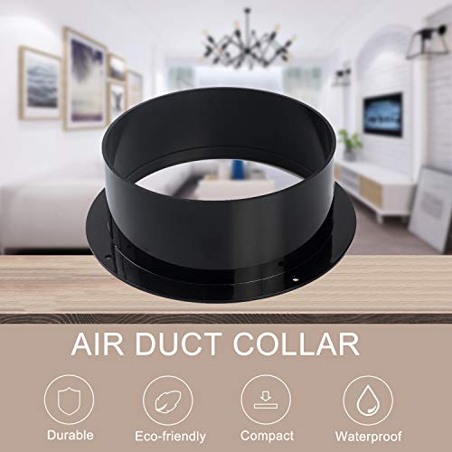 Hg Power 6 Inch Duct Connector Flange Abs Straight Pipe Flange Air Duct Hose Connector For 6" Duct Pipe Ventilation Hvac Ducting #TOP1