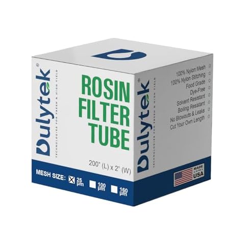 Dulytek Nylon Filter Tube / Sleeve, 25 Micron, 2" x 200" Roll, Dye-Free, Zero-Blowout, Tailor to Fit Length As You Wish Cover