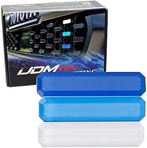 iJDMTOY White/Blue/Navy Retro Style 3-Color Stripe Grille Badge Sticker Compatible with 2016-23 Toyota Tacoma w/TRD-Pro Grille