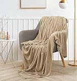 Utopia Bedding Camel Fleece Blanket Throw Size Lightweight Fuzzy Soft Anti-Static Microfiber Bed Blanket (60x50 Inch)