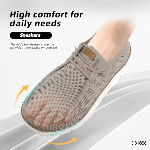 Image of Mens Slip-on Loafers Comfortable Boat Shoes Casual Walking Sneakers Mesh Business Oxfords Work Lightweight Soft Sole