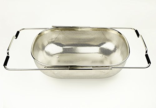 Rsvp International Precision Pierced In-Sink Drainer, Square, Stainless Steel #TOP1