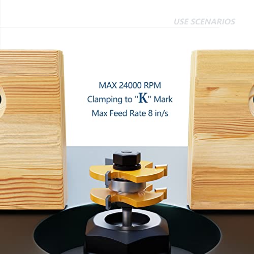 Csoom 2 Pieces Adjustable Tongue And Groove Router Bit Set With 1/4 Inch Shank, Router Bits 3 Teeth T Shape Milling Cutter Set For Doors, Drawers #TOP7