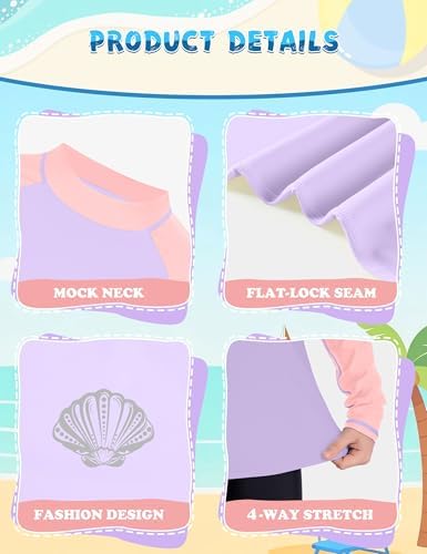 남아용 긴소매 래쉬가드 수영 셔츠, UPF 50+ SPF UV 자외선 차단 워터 셔츠 유아 어린이 청소년 해변 서핑 — 사진 4