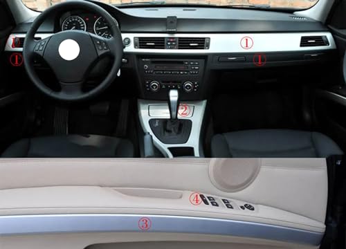 Fibre de carbone 5D pour BMW Série 3 E90 E92 : kit d'habillage intérieur luxe - 3
