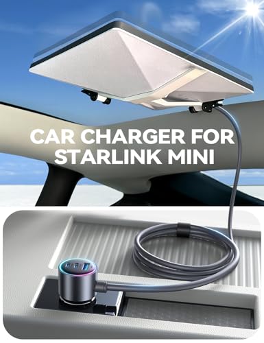 JOYROOM Starlink 3-Ports Mini Car Cigarette Lighter Charger w/ 10' Waterproof Charging Cable - image 2