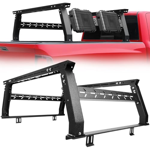 OTHOWE Adjustable Truck Bed Rack for Most Truck, Overland Bed Rack Compatible with Gladiator/Ford/Tundra/Tacoma/Dodge/Chevy/Nissan, Ladder Rack for Kayak, Surfboard, Lumber, Ladder