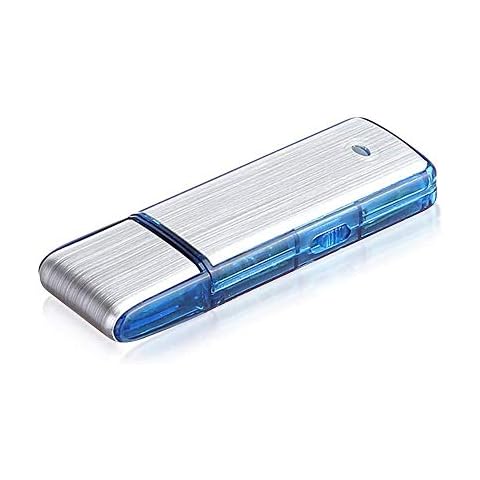 Lychee Mini Digital Voice Recorder, 8GB - 90 Hours Capacity Sound Voice Activated Audio Tape Recording Device, USB Rechargeable Metal Case Sound Recorder for Lectures Meetings (Blue) Cover