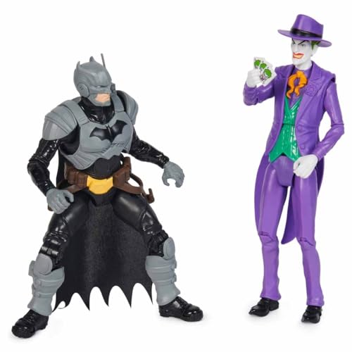 DC Batman - Figurine Articulée Batman VS Le Joker 30 Cm - Figurines + Accessoires - Créez Vos Aventures Et Combats - Super Héros Et Super Vilain - Jouet À Collectionner - Jouet Enfant 4 Ans Et +