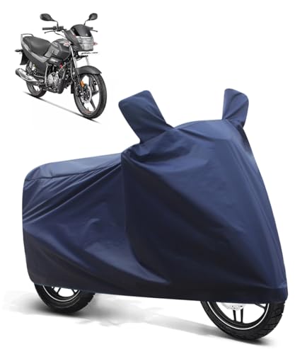 Image of FABTEC Polyester Two Wheeler Uv Protection & Dustproof Bike Cover Compatible With Hero Super Splendor Xtec (Blue)