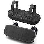 Office Chair Arm Pads, Thick Ergonomic Memory Foam Armrest Covers with Anti-Slip Base for Elbow & Forearm Pressure Relief - Universal Fit for Office, Gaming, and Desk Chairs (2 Pack Black)