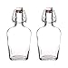 Bormioli Rocco Fiaschetta Glass 8.5 Ounce Pocket Flask, Set of 2