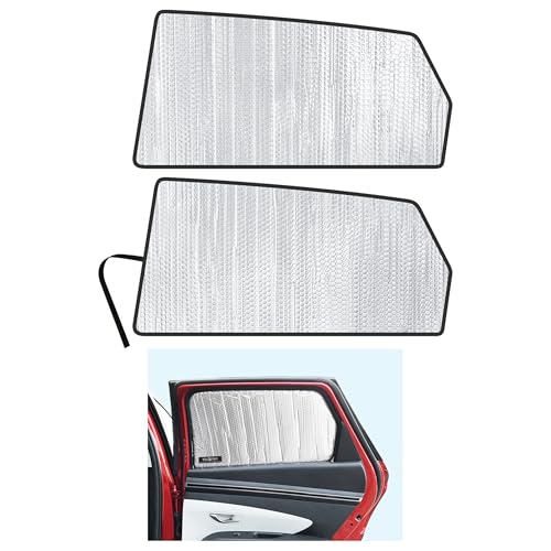YelloPro Side Window Rear Seat 2nd Row Sunshade (Set of 2) Custom Fit for 2022 2023 2024 2025 Hyundai Tucson, Hybrid, SUV, Sun Protection UV Reflector Accessories [Made in USA]