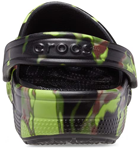 Crocs Unisex Classic Camo Clogs, Black, 8 Us Men #TOP1
