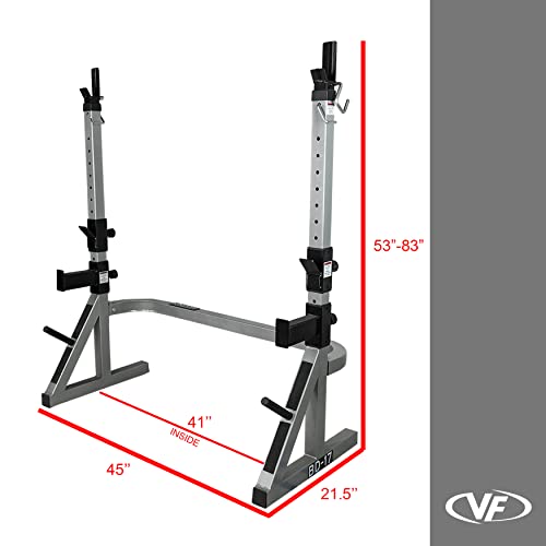 Valor Fitness BD-17 Squat Rack and Bench Press Rack for Home Gym Leg Exercise Machine and Chest Workout Equipment