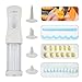Electric Cookie Press, DIY Cookie Maker Set with 12 Molds and 4 Decorating Nozzles Electric Cookie Decorating Tool for Cake Dessert DIY Maker and Baking Decoration Supplies