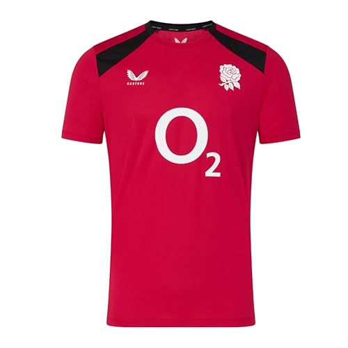England  Men's   Rugby 2026 Short Sleeve Performance T-Shirt, Football by Castore in Size L, Sports Direct