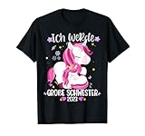 Einhorn Große Schwester Geschwister Babyparty Einhorn 2023 T-Shirt