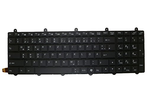 RTDPART Laptop-Tastatur für Insys G.Force P1170EM Deutsch GR Schwarzer Rahmen