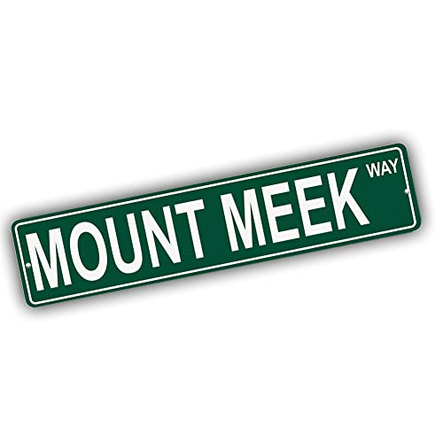 Brotherhood Aluminum Road Sign for Mount Meek - Wyoming Mountain Wall Decor
