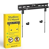 Heavy-duty no stud TV mount – Securely hang large TVs directly to drywall with included nails, no studs or drilling needed. Perfect for apartments, studios, home gyms, or offices where drilling into studs isn’t an option. Broad compatibility for larg...