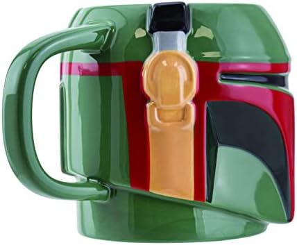 Paladone Fett Helmet Shaped Ceramic Coffee Mug | Officially Licensed Star Wars Decor, PP9457SW, Multicolor