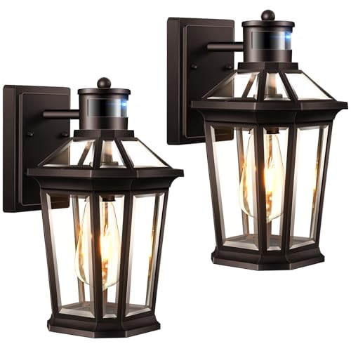 VIANIS Motion Sensor Outdoor Lights, Bronze Exterior Lighting Fixtures
