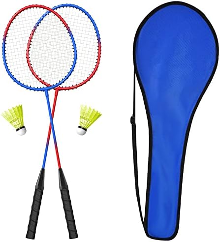 KH 2-4 Player Badminton Rackets Set,Lightweight & Sturdy,Racquets,Shuttlecocks & Carrying Bag Included