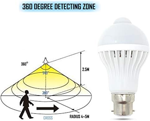 MSC 5 Watt 450 lumen B22 Motion and Light Sensitive PIR LED Light Bulb (Pack of 1)