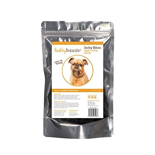 Healthy Breeds Brussels Griffon Jerky Bites Chicken & Rice Recipe Dog Treats 5 oz