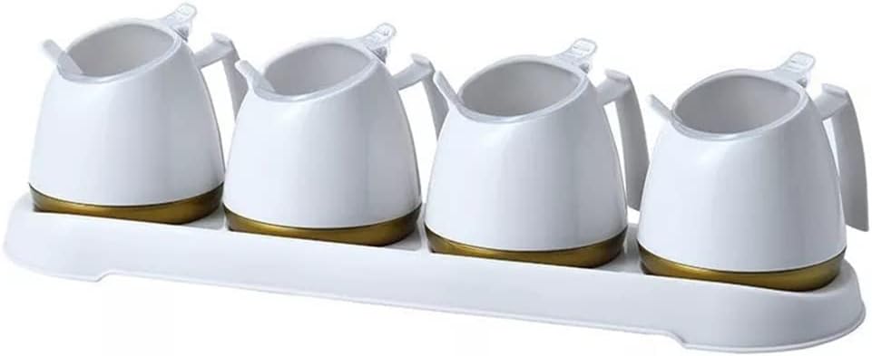 Seasoning Box Set Seasoning Box Seasoning Pot With Lid And Spoon Seasoning Storage Box Spice Jar(E)