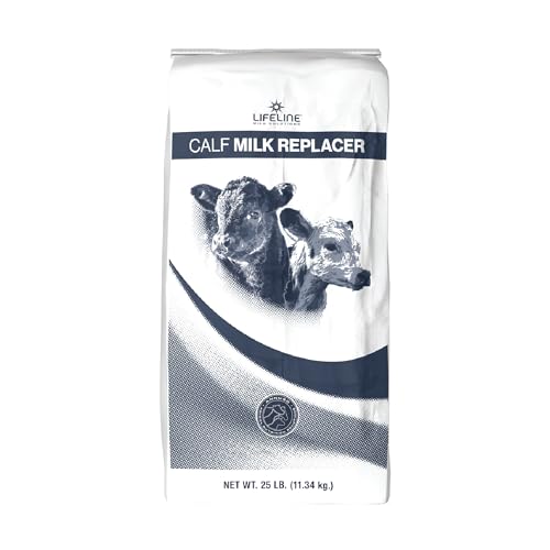 ANNUSO LIFELINE Calf Milk Replacer 20:20, 25lb Bag - All-Milk Protein Formula - No Additives or Medications - Balanced Nutrition for Healthy Growth - Easy-Mix Powder