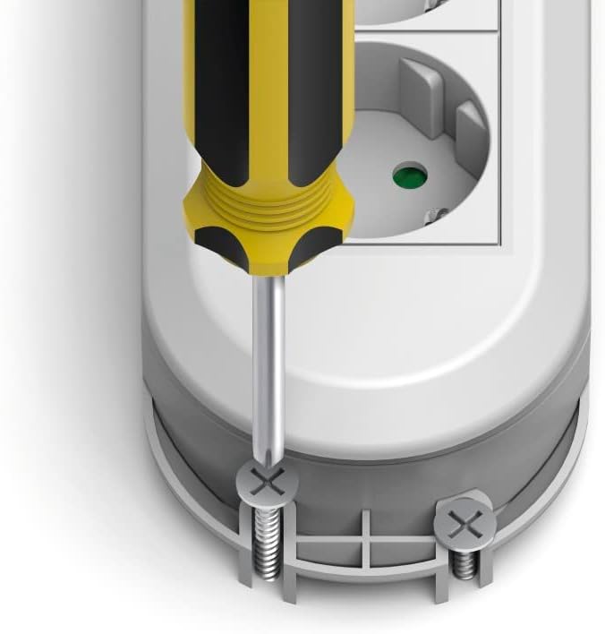Hama - Multiple socket, 10-gang, 6 Schuko and 4 sockets Euro 10 A, earthed plug, 1.4 m cable, white, with switch