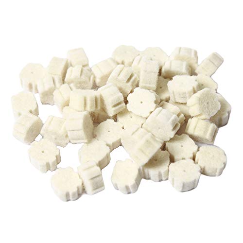 Aolamegs (100 Pack) .223/5.56 Wool Star Chamber Cleaning Pads Or Attachment With Brass Connector #TOP3