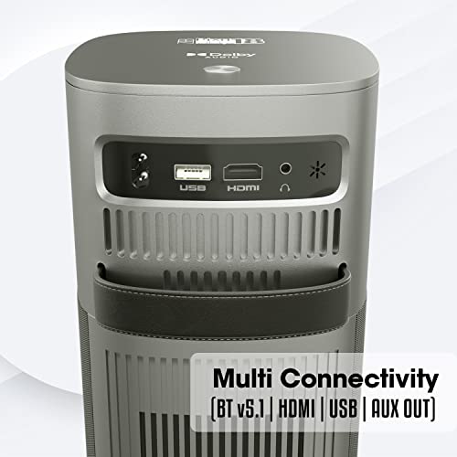 Image of ZEBRONICS PIXAPLAY 18,Smart LED Vertical Projector, 8200 Lumens, 4K Support,Dolby Audio,200 inch Screen Size,HDMI,USB, WiFi,Supports Bluetooth,1080p Native,Electronic Focus,APP Support,Miracast