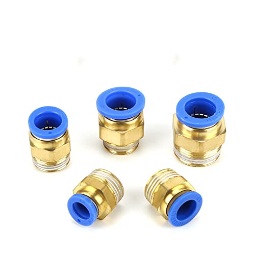 Conector rápido de montaje neumático de un toque Pc8-04 con rosca macho BSP robusta 4