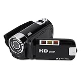 wendeekun Videokamera-Camcorder, Full-HD-High-Definition-Digitalcamcorder, 16-facher Zoom, COMS-Sensor, 270°-Drehung, 2,4-Zoll-Farbbildschirm, Videoaufzeichnung, Vlogging, DV-Kamerarecorder(Schwarz)