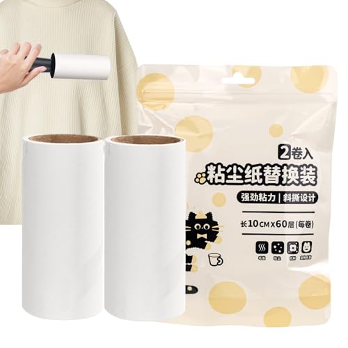 Rullo di lanugine per indumenti,Rullo di lanugine adesivo riutilizzabile,Pulitore appiccicoso per peli di cani e gatti con divertente design di gatto - Caratteristica sostituibile a parete ce