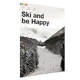 Snowboarding Magazine Art Print - Ski and Be Happy Landscape for Skiers, Apre's Skiing, Lodge Wall Decor...